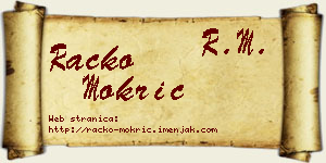 Racko Mokrić vizit kartica